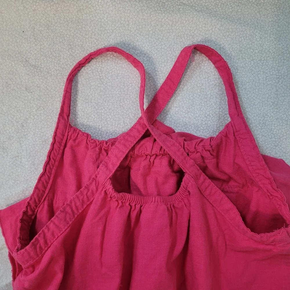 Cherokee Pink Ruffled Romper Jumpsuit, Girls 5t - Picture 6 of 8